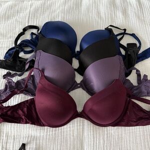 Victoria's Secret Purple and Blue Bras Set with Smooth Molded Cups